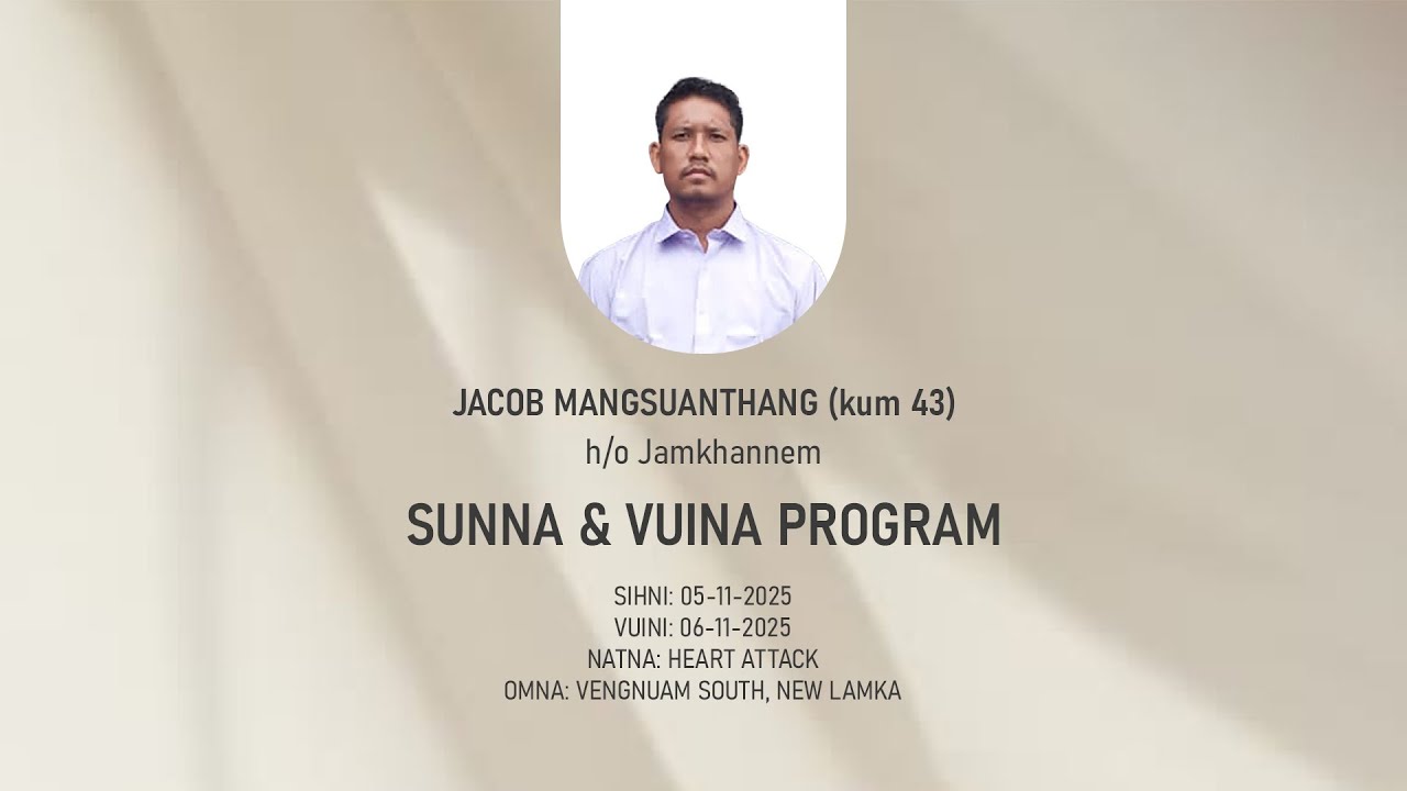 Jacob Mangsuanthang(43) Sunna Program | Nov. 06, 2025