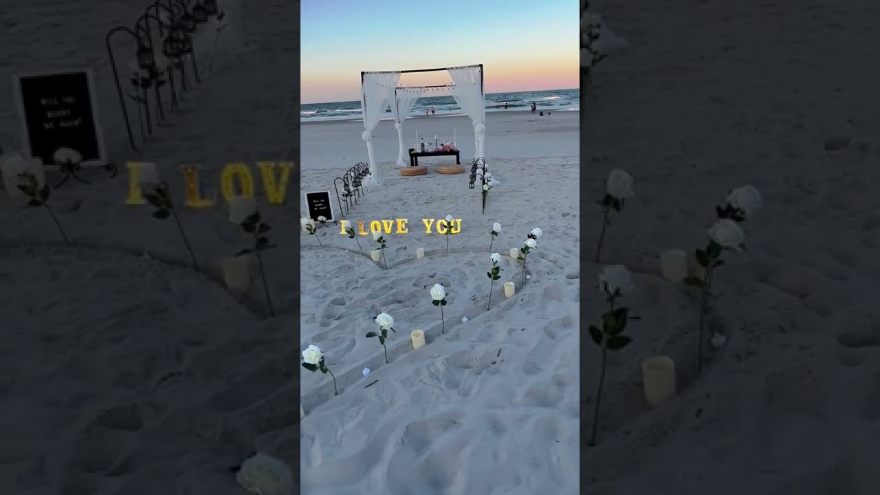 beach proposal decoration ideas 💋💞