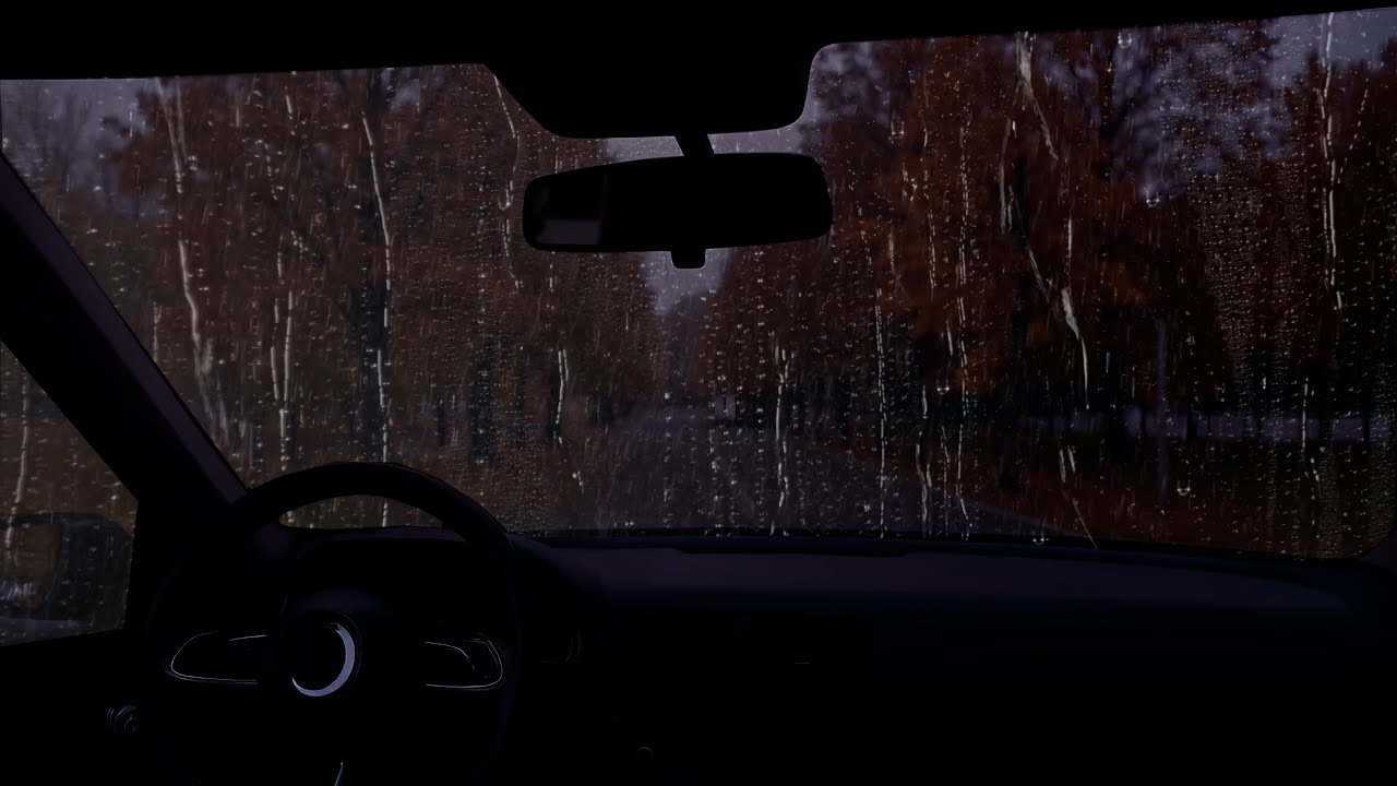 Drifting to Sleep with Heavy Rain Pounding on a Car - Deep Sleep and Relaxation Sounds