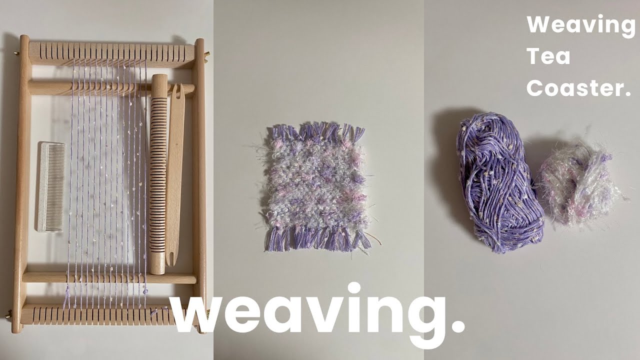 [Weaving] 위빙을 아시나요..?ㅣ위빙틀로 10분만에 감성 티코스터 만들기ㅣ왕초보도 할 수 있는 쉬운 소품 만들기ㅣ베틀 입문 취미ㅣ컵받침 만들기 ㅣ다이소실