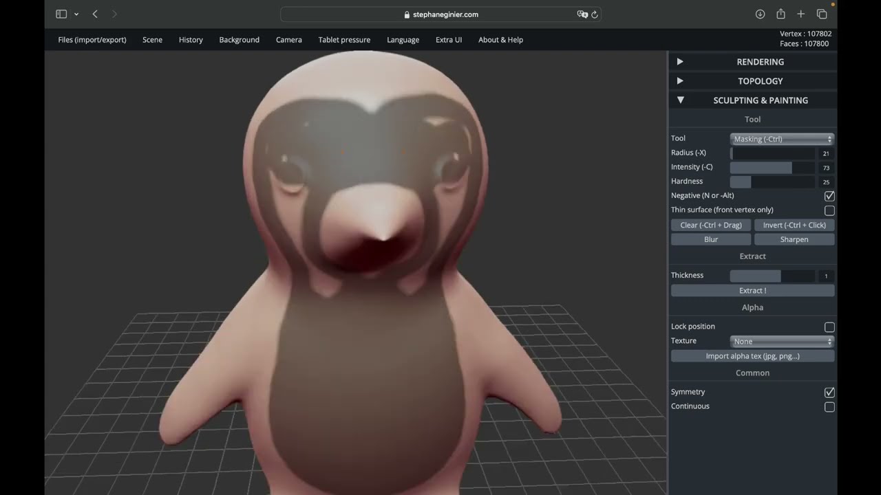 Videoguide SCULPTGL - Lesson 05 - How to Sculpt a Simple Printable Character 3D Model from Scratch