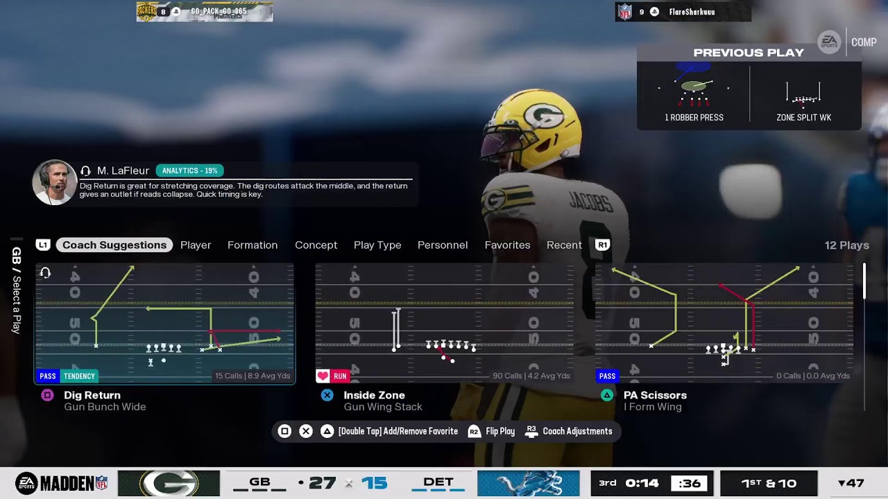 Madden 26_  💚💛. Trying to avoid 4 straight L's🫣