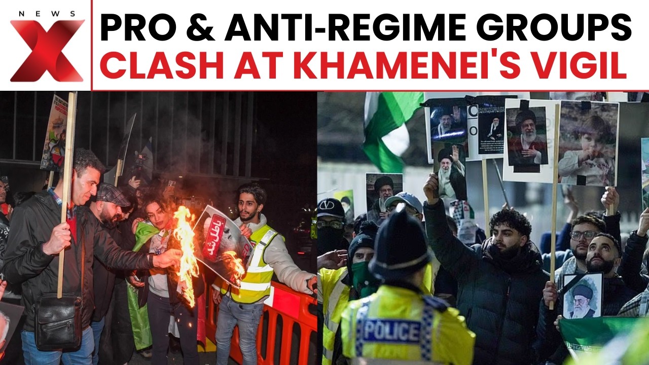 Protestors Disrupt Vigil Honoring Khamenei In Manchester– Shocking Scenes Captured On Video | NewsX