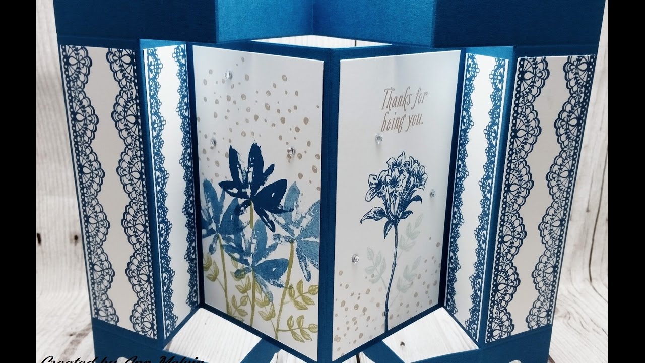 Fancy version of a screen card using Stampin Up products