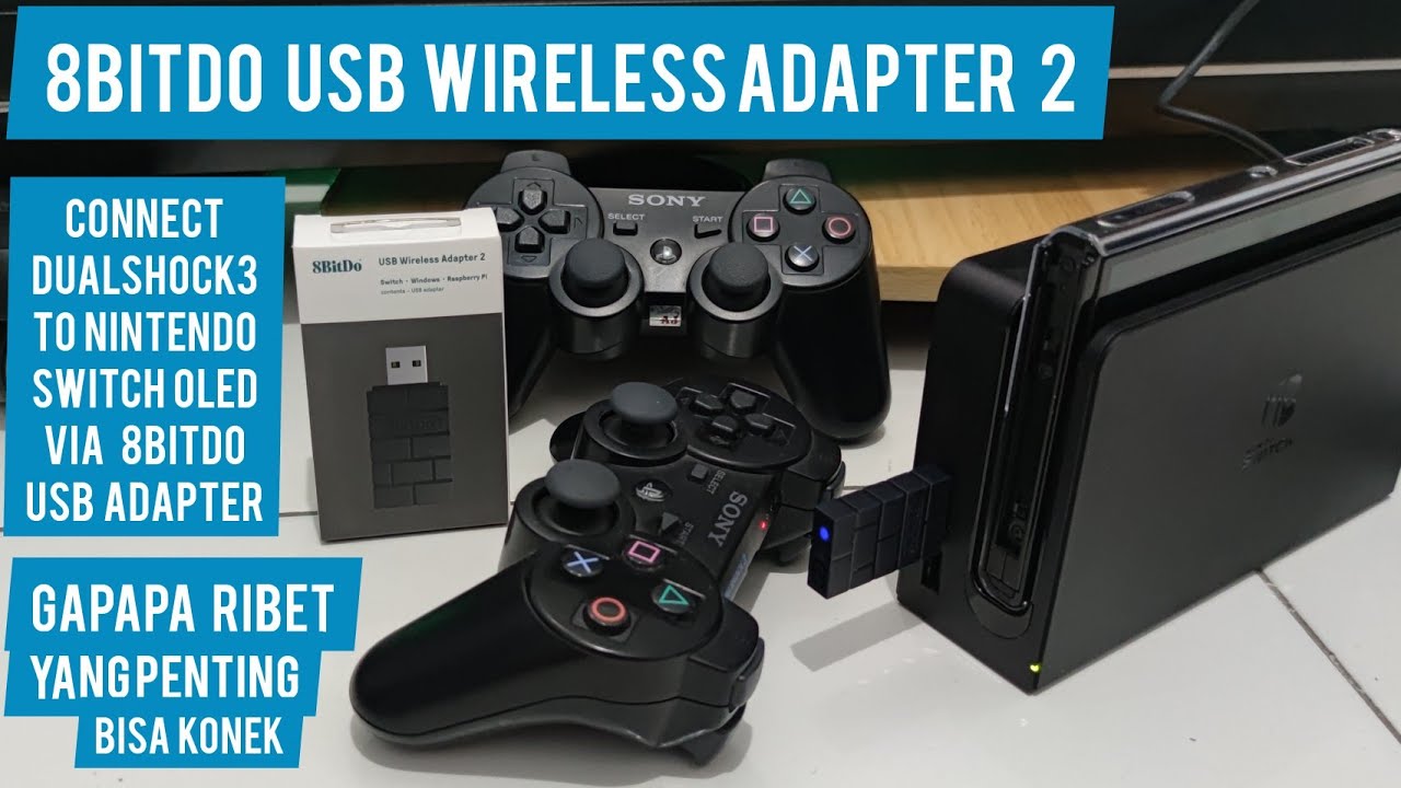 8BitDo USB Wireless Adapter 2 ( How To Connect PS3 Controller / Dualshock 3 to Nintendo Switch )