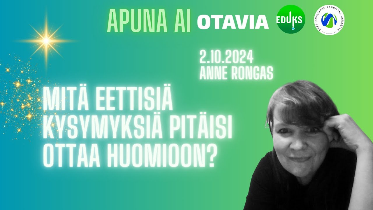 Tekoäly ja lukiokoulutus: ettisiä kysymyksiä