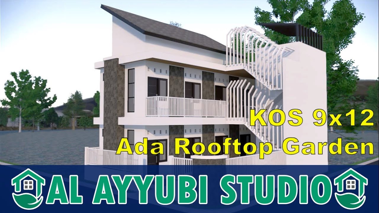 DESAIN RUMAH KOS 10 KAMAR 9x12 METER