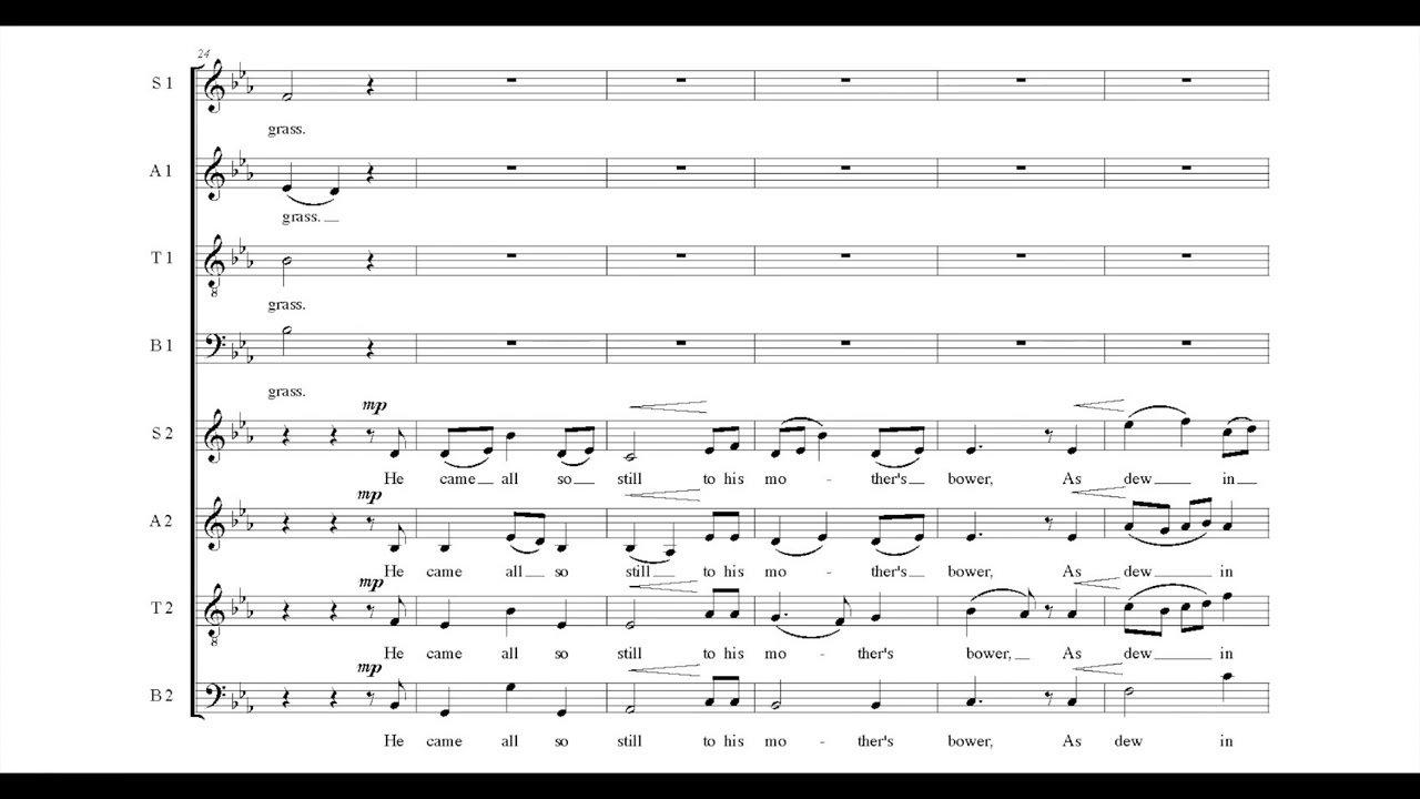 I Sing Of A Maiden Stopford Score