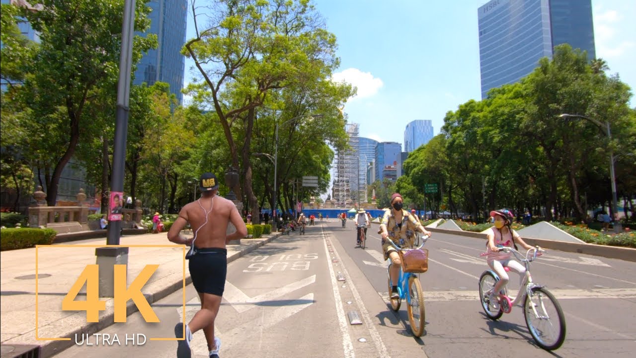 Mexico City 🇲🇽 Paseo de la Reforma | CDMX | 4K Street Walk | Ciudad de México | City Tour | 2021