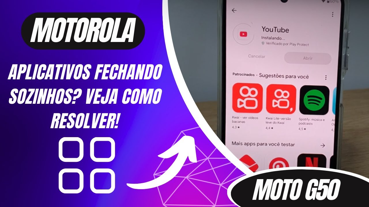 Aplicativos fechando sozinhos? Veja como resolver! - Moto G50