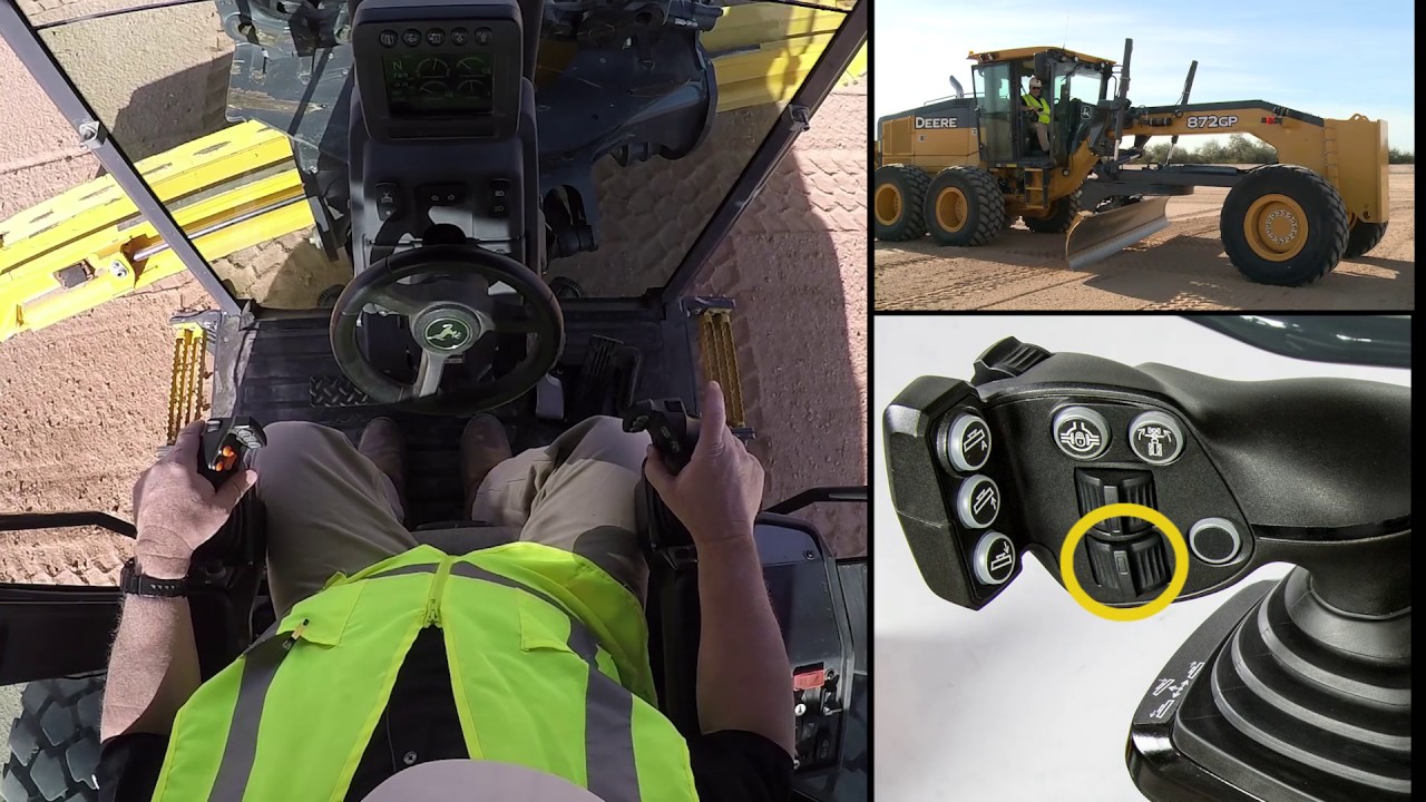 John Deere Motor Grader Right Dual Joystick Controls Tutorial