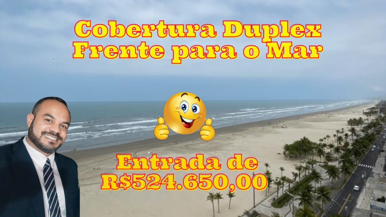 🏙🏝COBERTURA DUPLEX DE FRENTE PARA O MAR - AVIAÇÃO  - PRAIA GRANDE