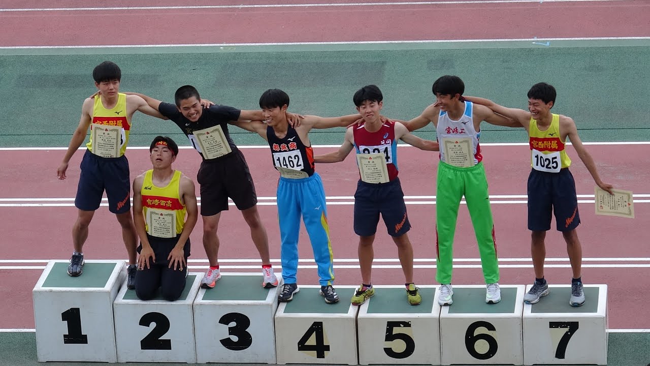 20240528 宮崎県高校総体 男子110ｍH決勝・表彰式（HD） 髙城 昊紀1(宮崎西)14