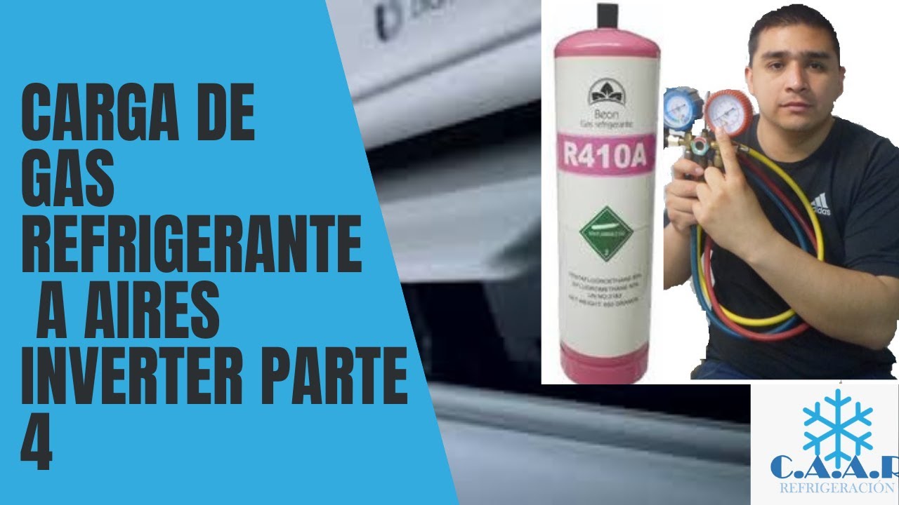COMO CARGAR GAS REFRIGERANTE A AIRE INVERTER parte 4 de 4