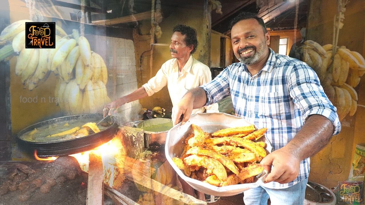 Pala's pazhampori and beef - Mohanan chettante kada | Pala Pazhampori + Beef Curry - First visit