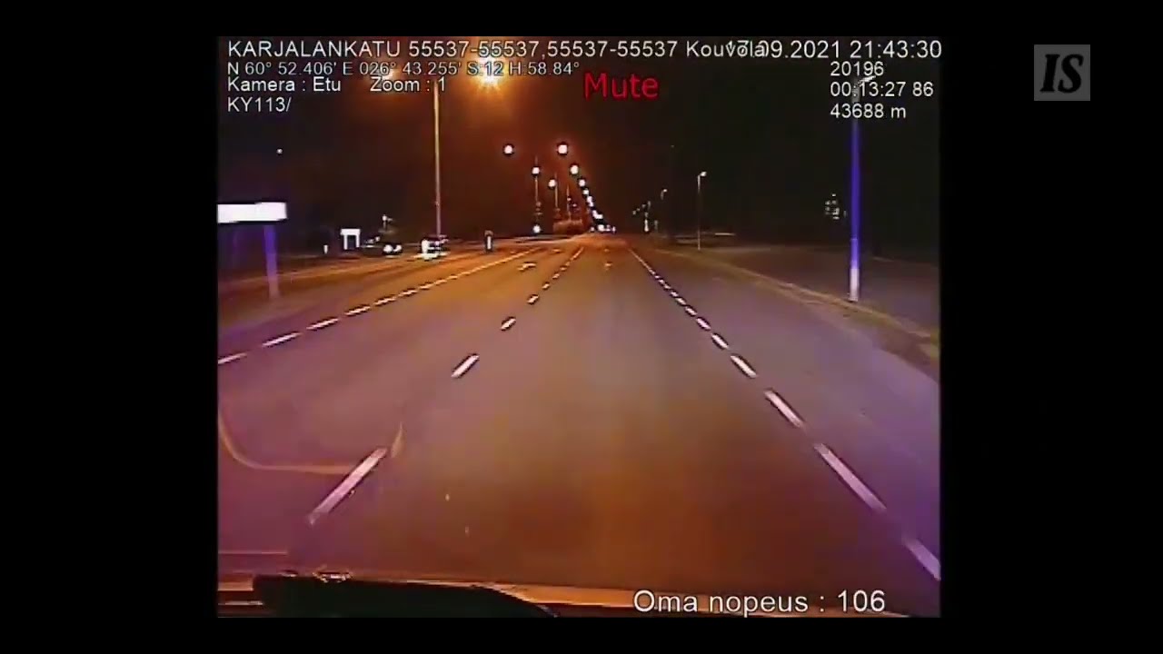 Finnish Police Chase drunk driver
