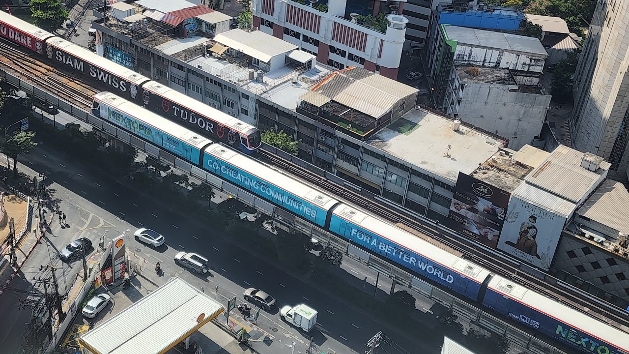 BTS Skytrain Spotting Bangkok Thailand @explorethailandchannel