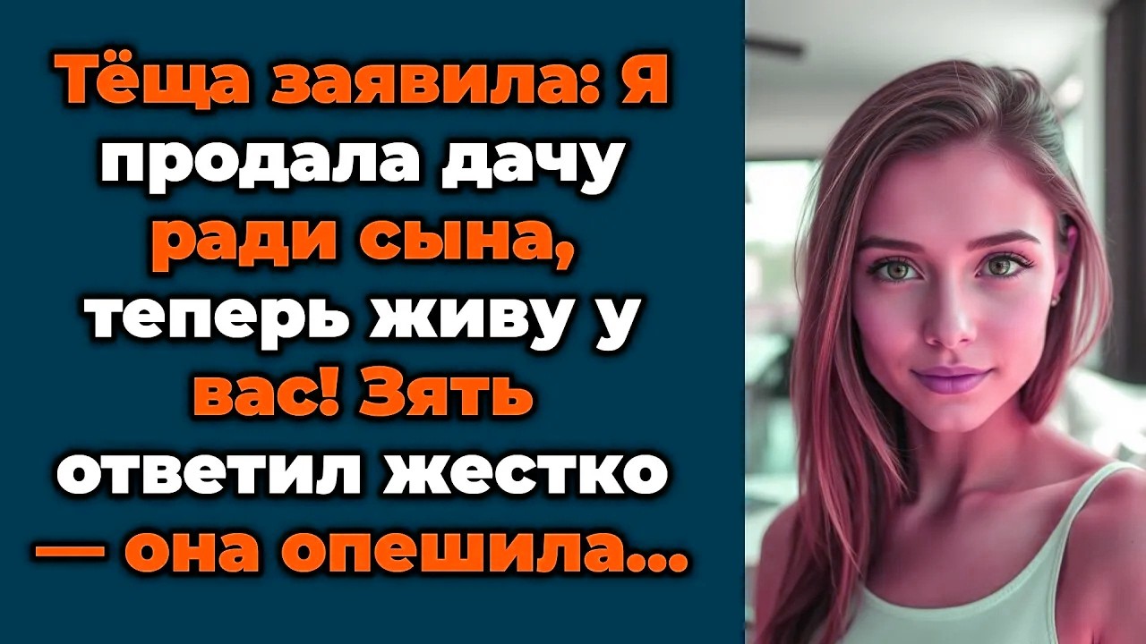 Тёща заявила: Я продала дачу ради сына, теперь живу у вас! Зять ответил жестко — она опешила…