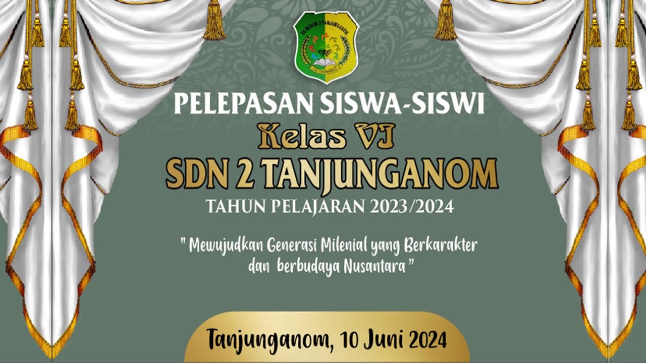 PELEPASAN SISWA SISWI KELAS VI SDN 2 TANJUNGANOM TAHUN PELAJARAN 2023/2024