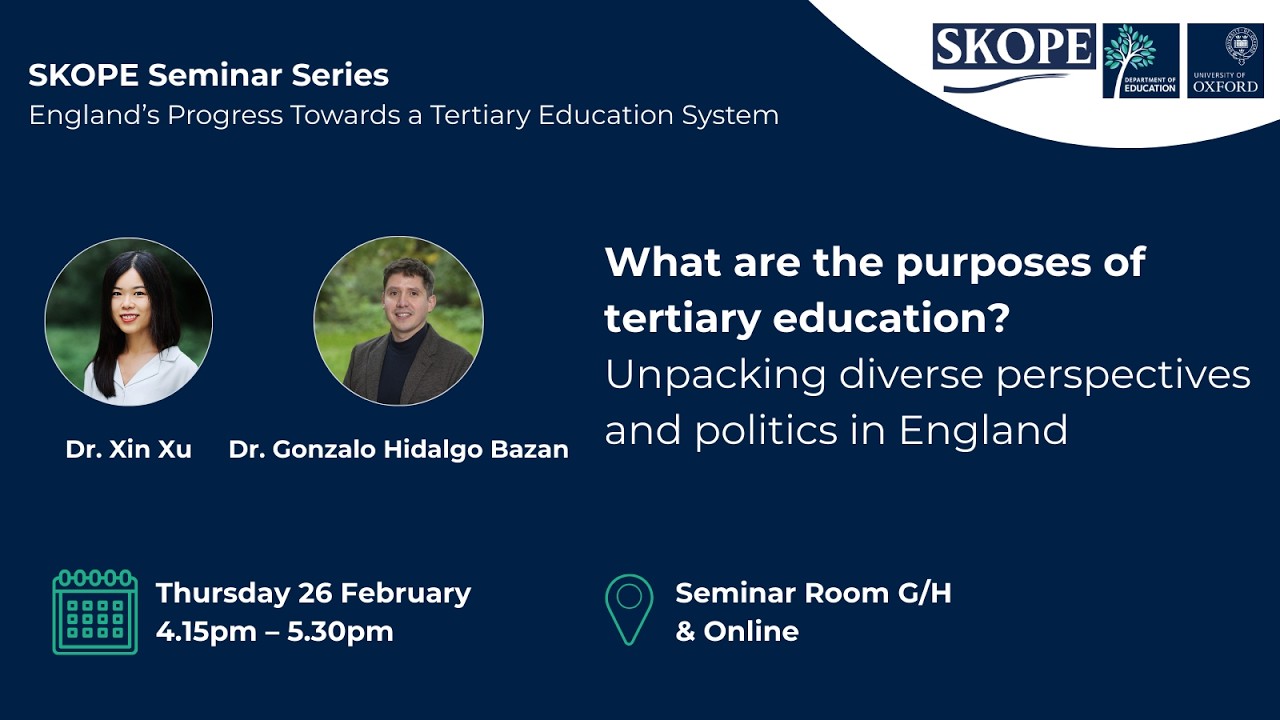 SKOPE Seminar Series: Dr Xin Xu (University of Oxford) & Dr Gonzalo Hidalgo (University of Oxford)