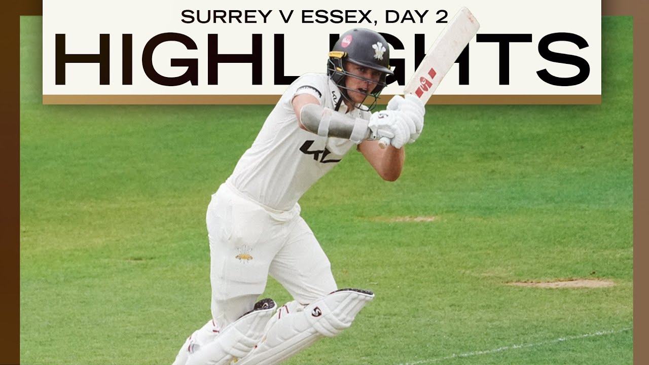 HIGHLIGHTS: Surrey's clash vs Essex finely poised after intriguing day two | County Championship
