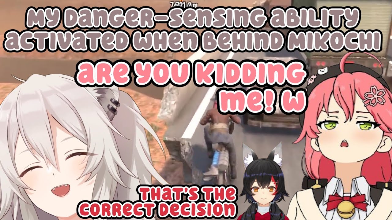Botan’s Danger Sense Kicked In When Behind Miko w【Eng Sub Hololive】