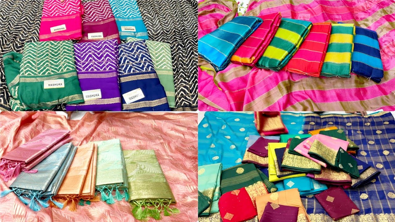 ₹165/- Chickpet Bangalore Wholesale Sarees Shop|All Fancy Sarees&Trending Sarees😍Budget Shopping👌🏻