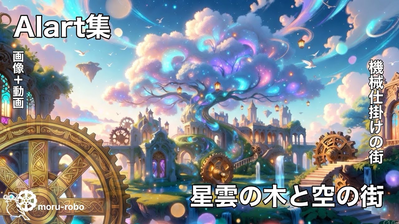 星雲の木と空の街(nebula tree) AI画像＋動画集12