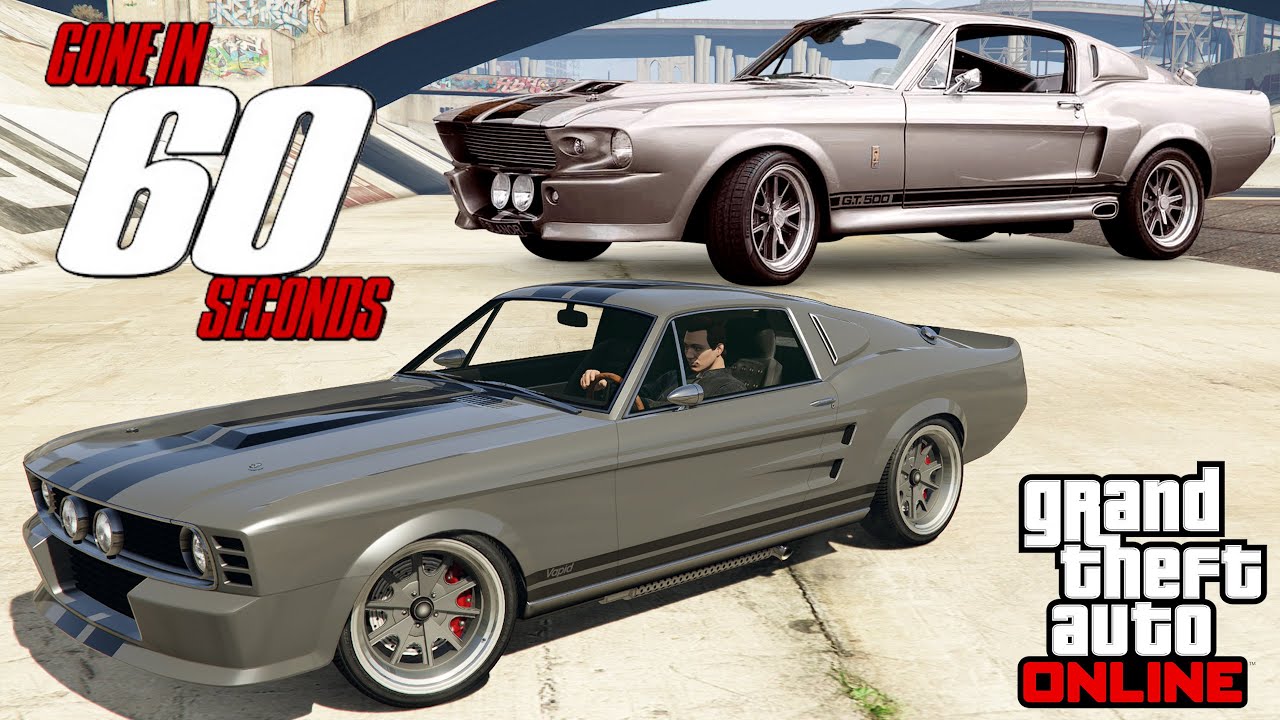 GTA 5 — Сборка фильма — УГНАТЬ ЗА 60 СЕКУНД Eleanor Mustang Shelby GT500 — Кастомизация Vapid Ellie