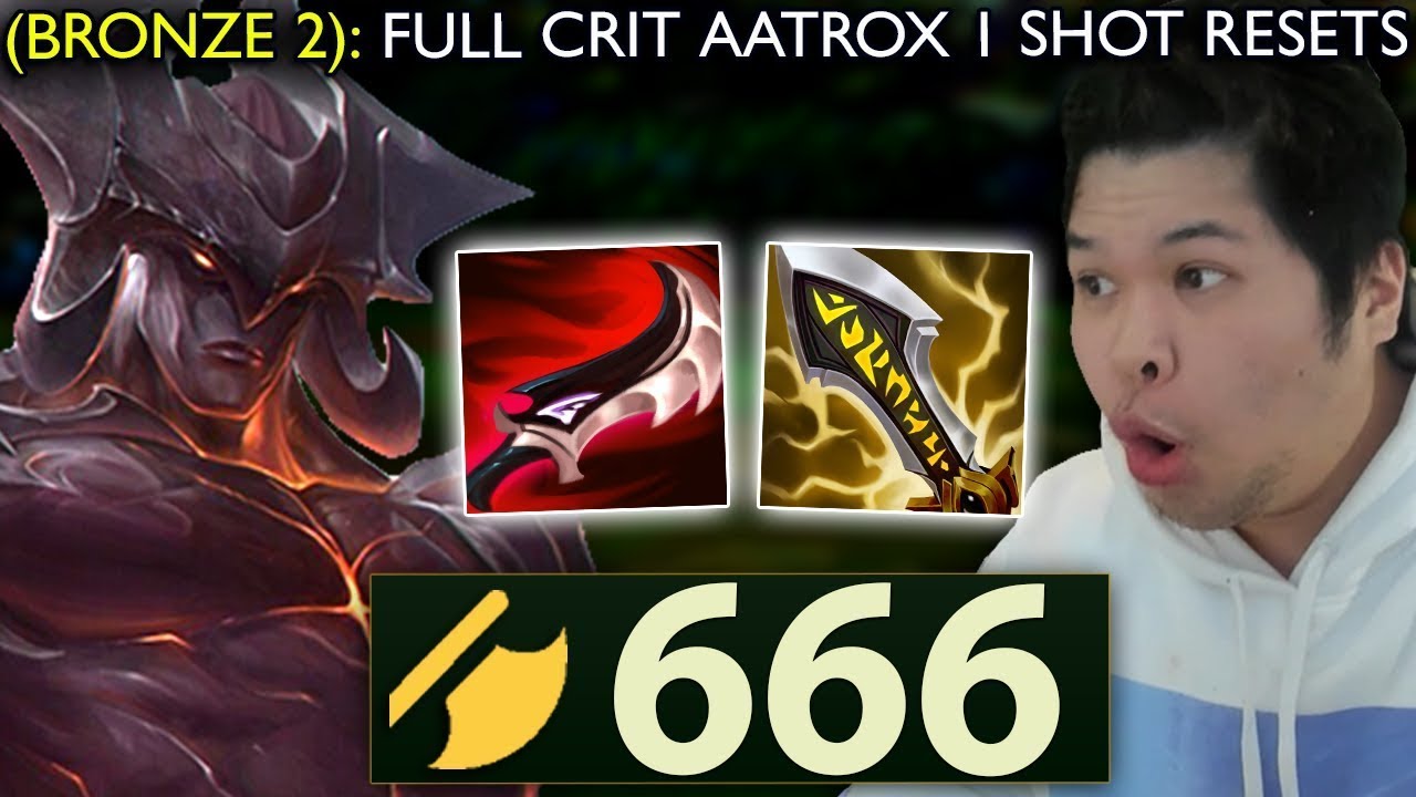 This Bronze 2 player told me to try FULL CRIT Aatrox 1 shots everyone in 0.1 seconds.. so I tried it