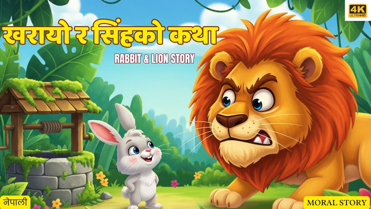 चलाख खरायो र सिंह | खरायो र सिंहको कथा | Nepali Stories for Kids | #nepalikatha #moralstory