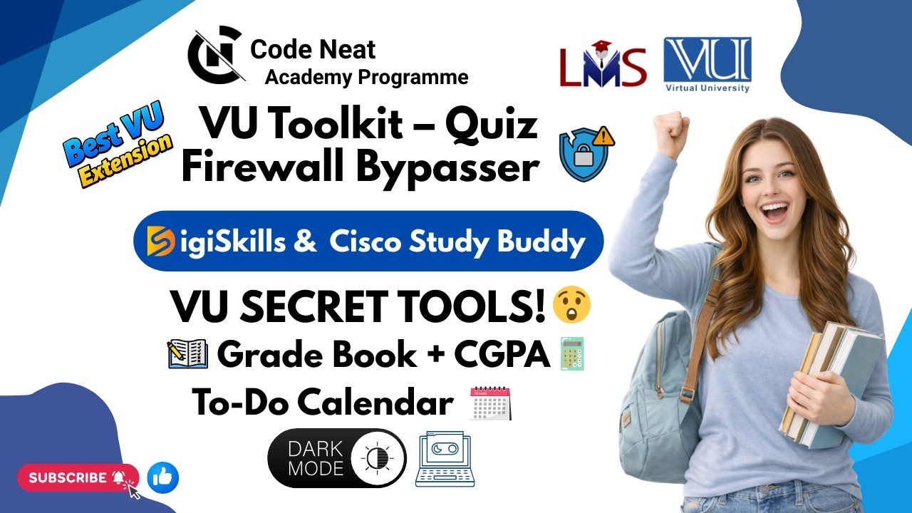 VU Toolkit Extension for Students | Grade Book, To-Do, Dark Mode | CGPA & GPA Calculator | CodeNeat