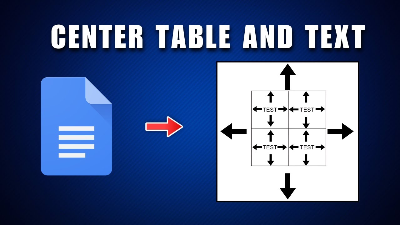 How To Center A Table And Text In Google Docs 2026