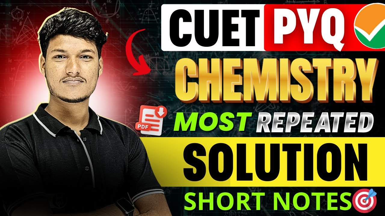 Cuet Chemistry PYQ (2022- 2025) | Cuet Chemistry preparation 2026| Cuet chemistry solution pyq