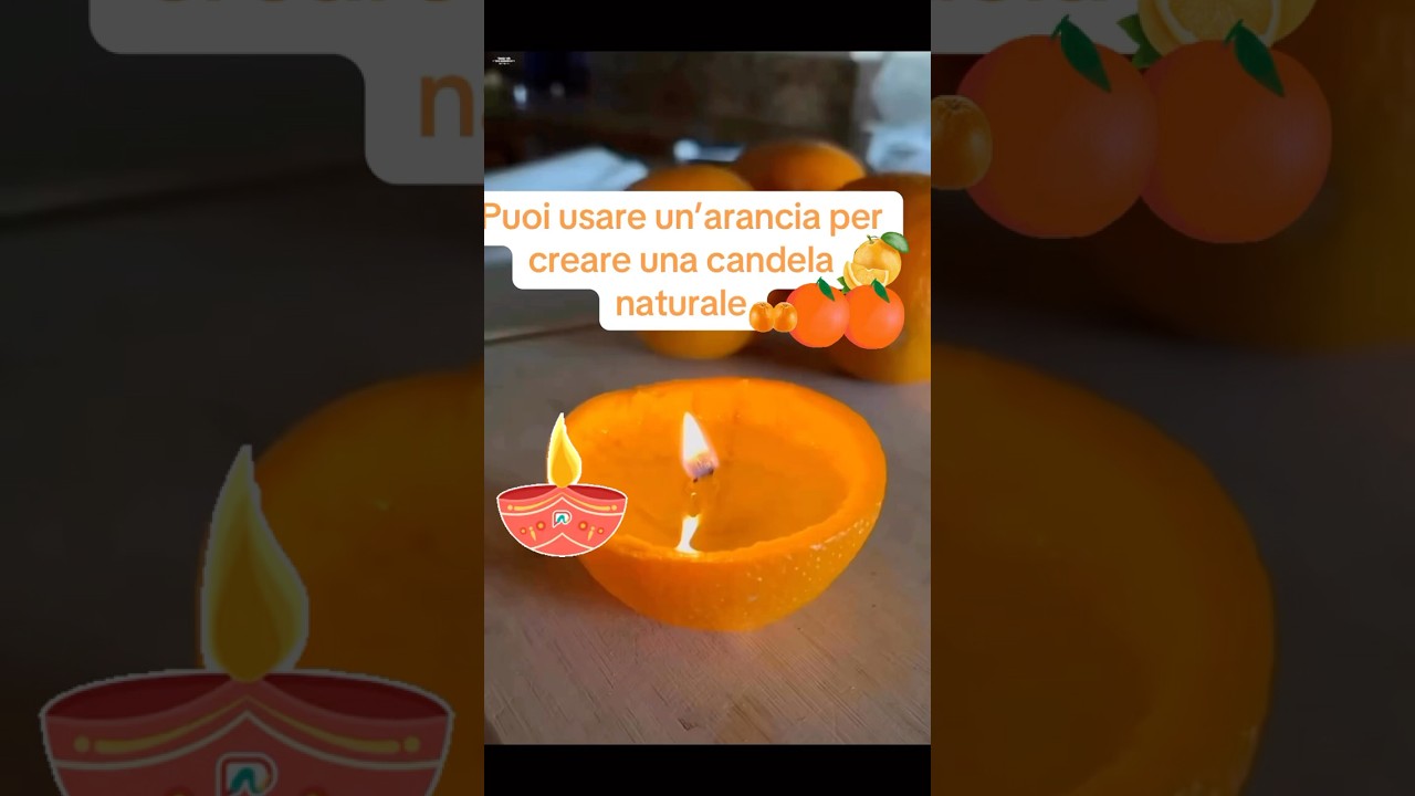 🪔CANDELA NATURALE FATTA IN CASA🍊 #candela #natural #fattoincasa #arancia #autumn #perte #profumo