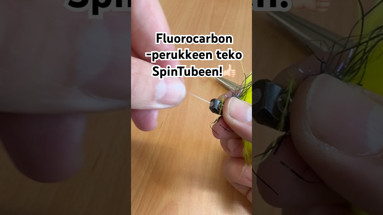 Tehd&auml;&auml;n Fluorocarbon -peruke SpinTube -heittoperhoon - Lenkkisolmu - Perukkeen teko