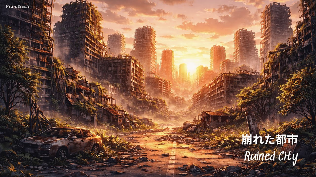 [Piano BGM] 崩れた都市 – Ruined City | 作業・勉強・睡眠・リラックス