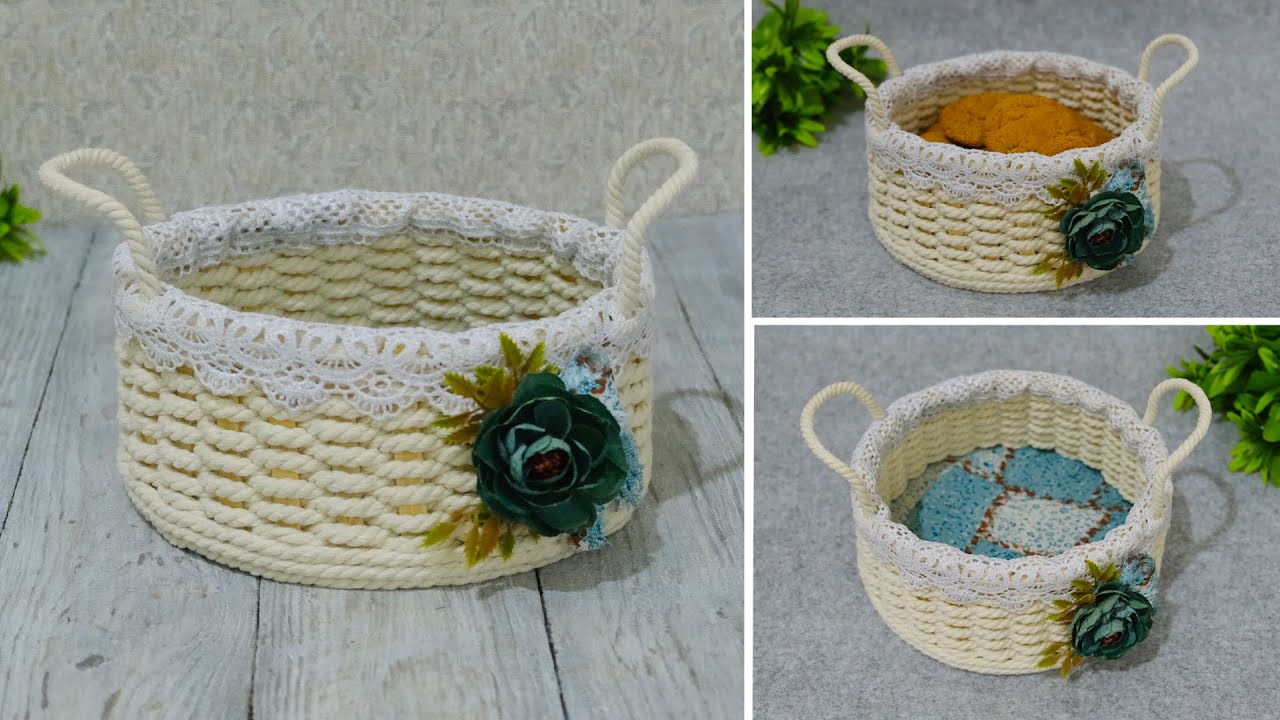 Нежная Корзинка из Веревки