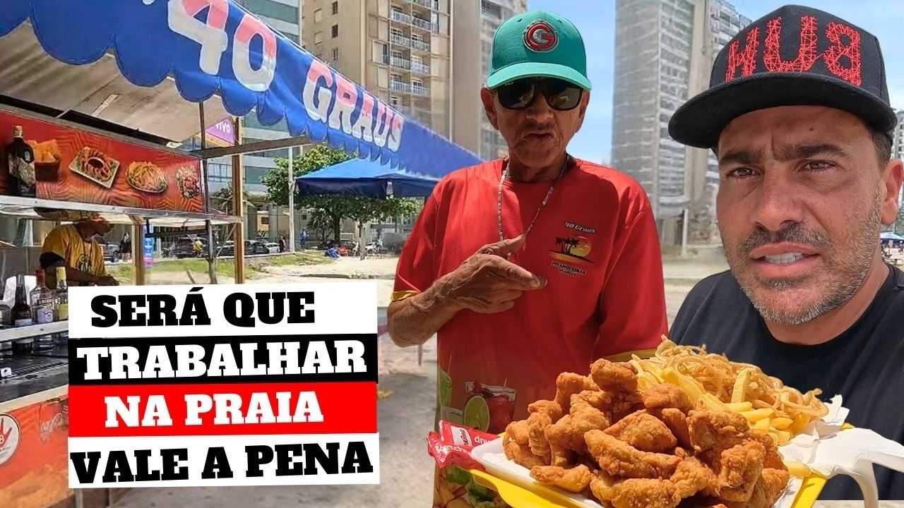 Mais um dia de trabalho na praia de Guarujá SP