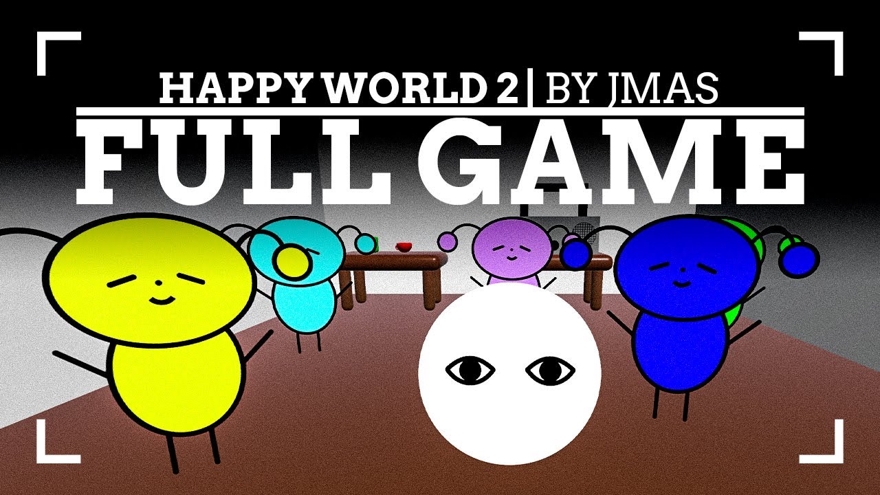 HAPPY WORLD 2 (a INDIE GAME by JMas) | FULL GAME (with TRUE ENDING)🎮💪