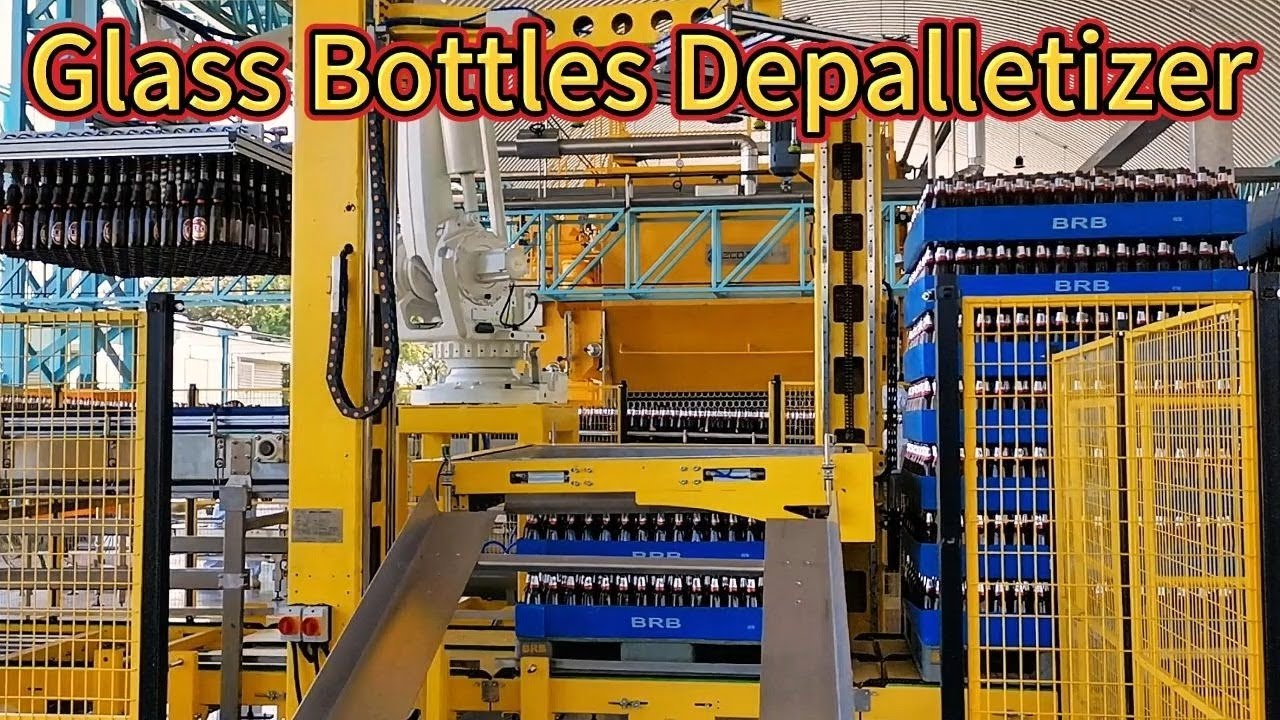 Glass bottle depalletizer