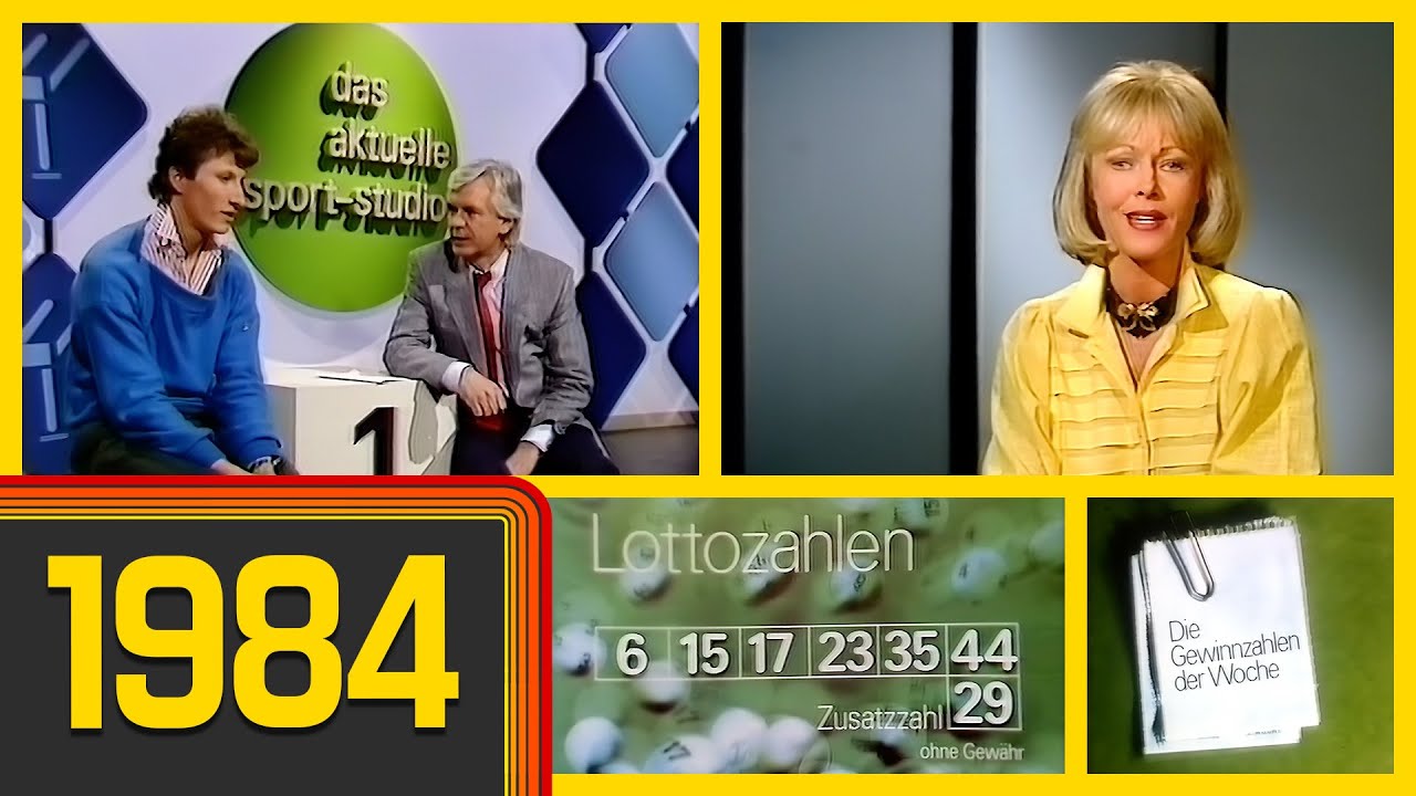 ZDF Das aktuelle Sportstudio anschl. Gewinnzahlen und Ansage von Ute Zingelmann (24.03.1984)
