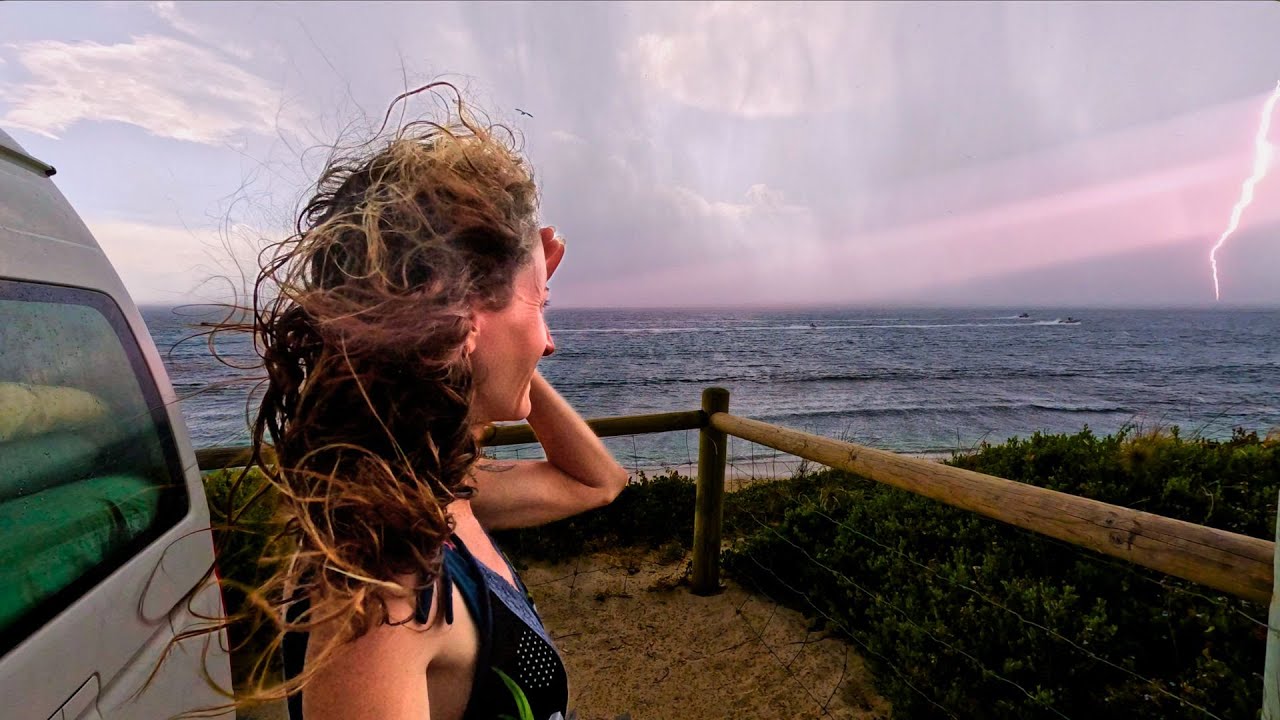 Caught in a Summer Thunderstorm by the Ocean | Van Life Australia