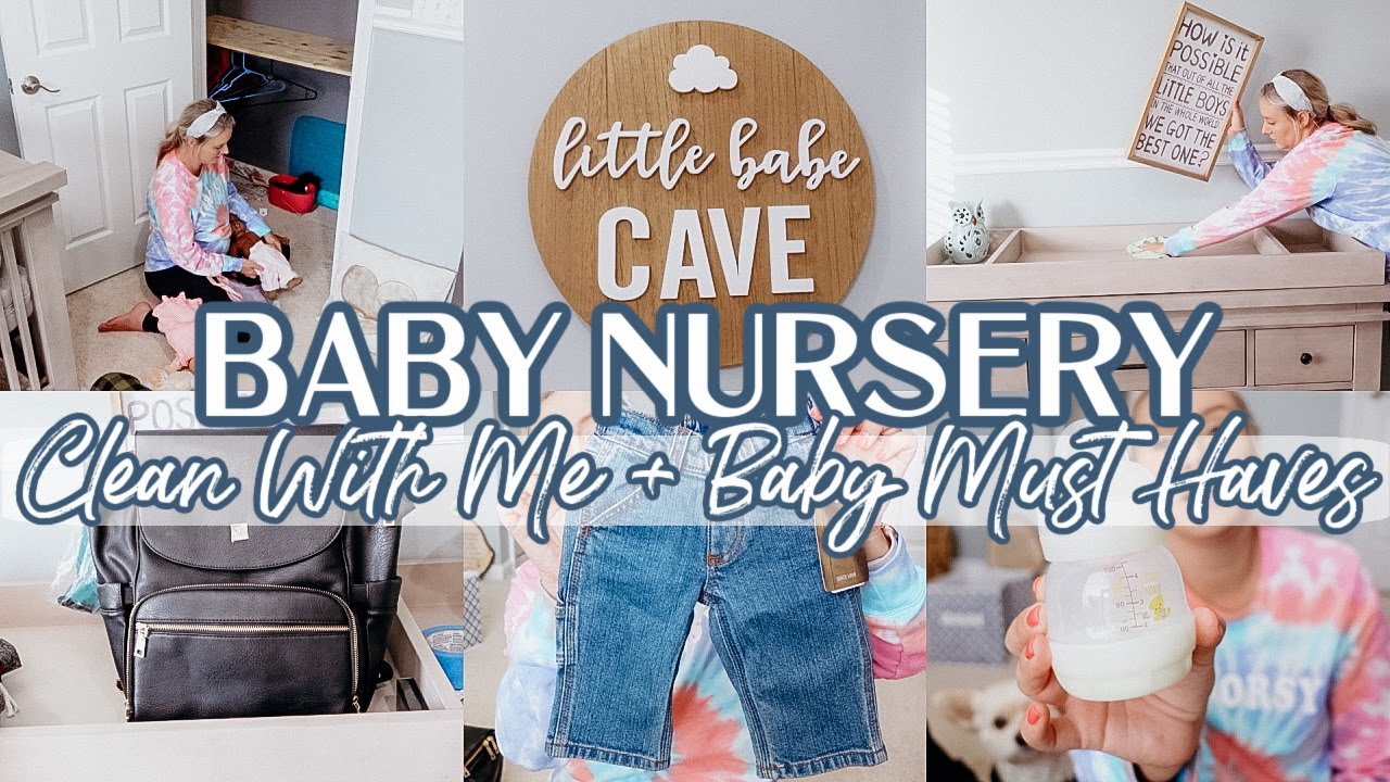 Baby Nursery Clean and Organize With Me+ Baby Must Haves-Cleaning Motivation-Clean With Me