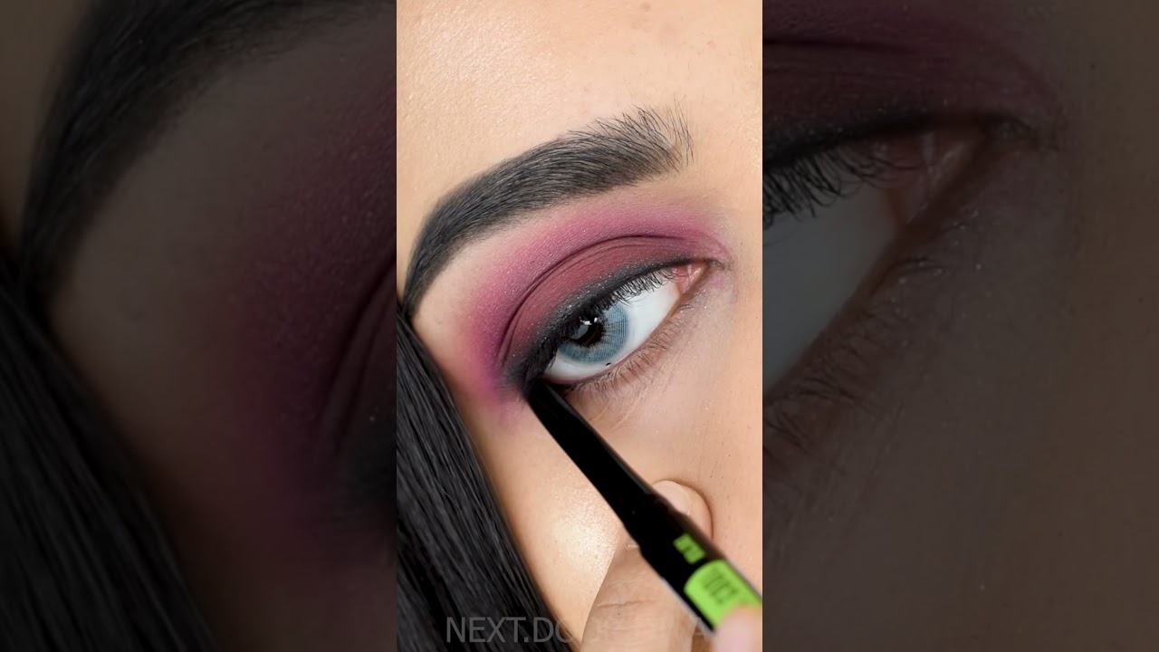 #eyeshadowtutorial 10 krok&oacute;w wirusowego makijażu oczu w stylu smoky eyes z r&oacute;żowym połyskiem i ci...