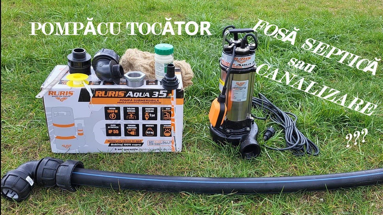 Pompa submersibila /Pompa fosa /Pompa cu tocator - RURIS AQUA 35