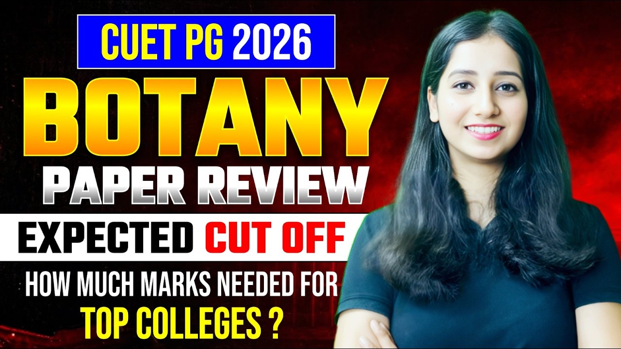 CUET PG Botany 2026 Paper Review I Expected Cut off I Paper Level I marks for DU, BHU