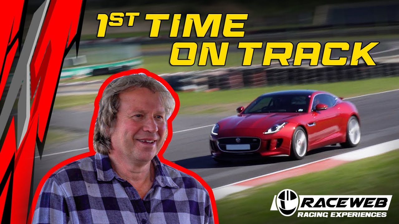 1st Time on Track in his Jaguar F-Type