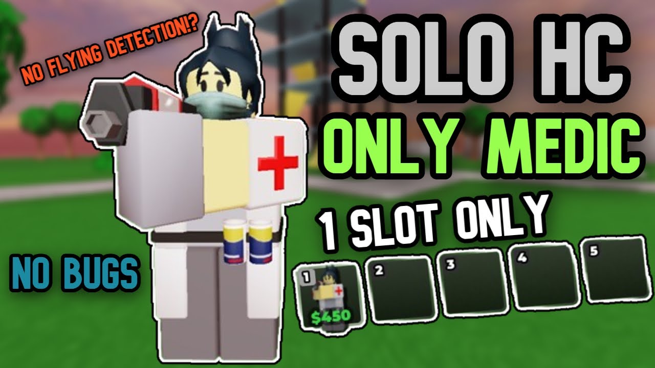 Solo Hardcore With Only Medic (1 Slot) Wave 37 - Tower Defense Simulator | TDS