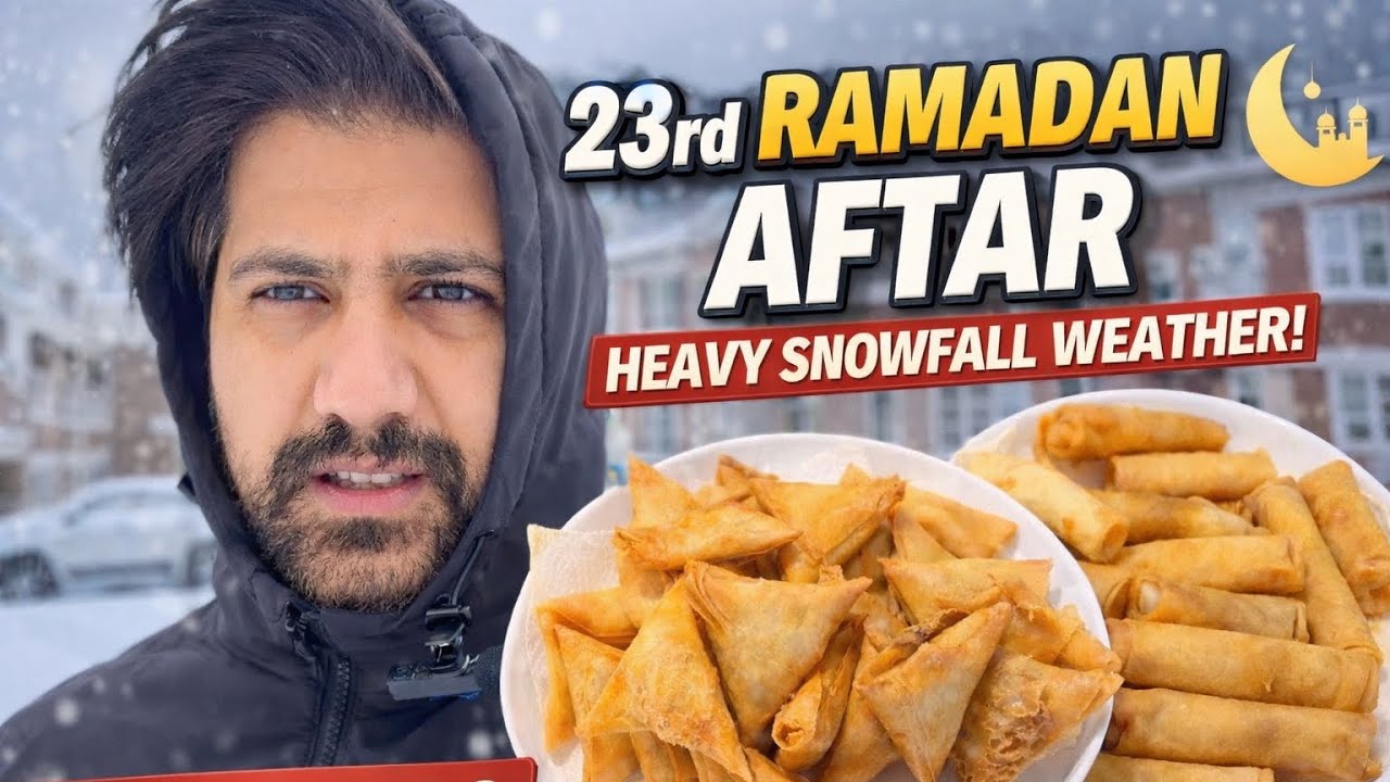 Heavy Snowfall on 23rd Ramadan ❄️ | Making Delicious Aftar at Home | Ramadan Vlog
